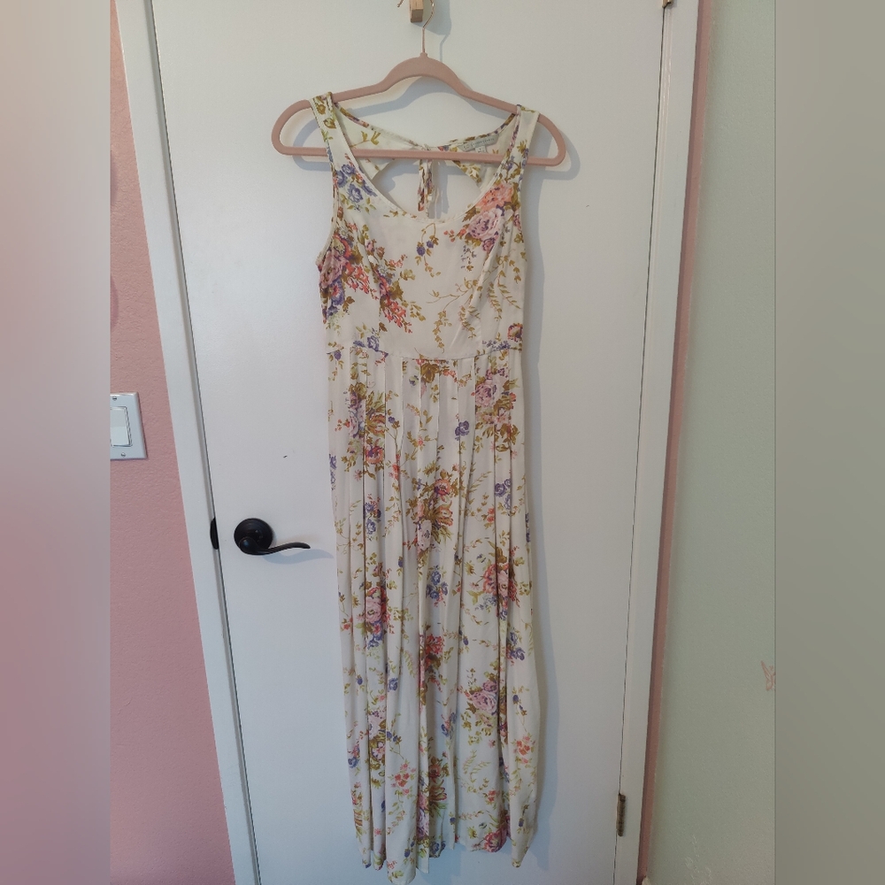 LC Lauren Conrad Floral Print Dress with Pink and Green Accents